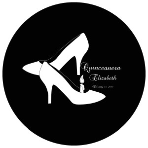 Quinceanera Gobo Glass QGBW-10 Brock Script