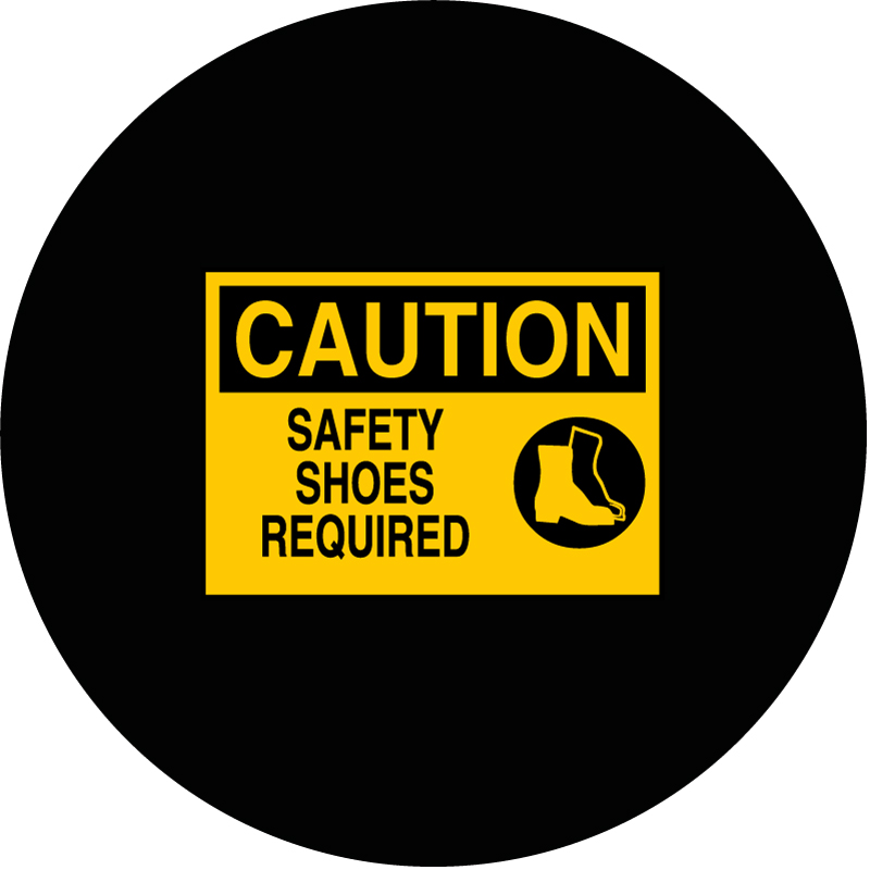 custom safety footwear signs