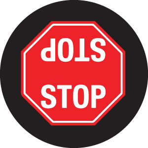 STOP Sign Across Gobo Projection, safety projection stop. stop sign image