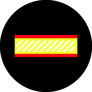 Crosswalk Yellow Red White S2001-3C, safety projection YIELD with Arrow sign image, warning sign