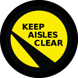 Keep Aisles Clear ZHT-S3000, Safety Sign, Virtual Safety Sign, Projected Safety Sign, Lighted Caution Sign, Factory Safety Sign, Industrial Safety Sign