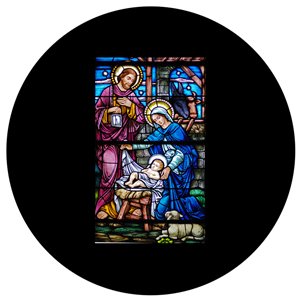 Stained Glass Nativity - GSG N1043-fc - Holiday Gobo - Color