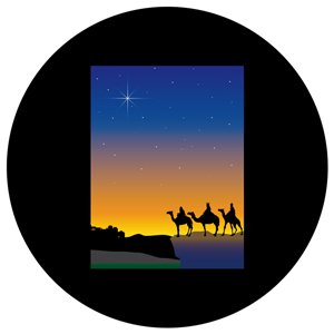 Wise Men Silhouette - GSG N1046-fc - Holiday Gobo - Color