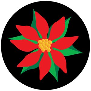 Poinsettia - GSG N1082-3c - Holiday Gobo - Color